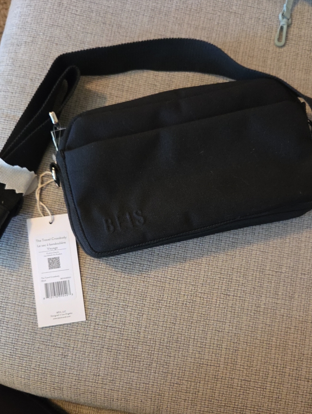 BEIS black Travel Crossbody